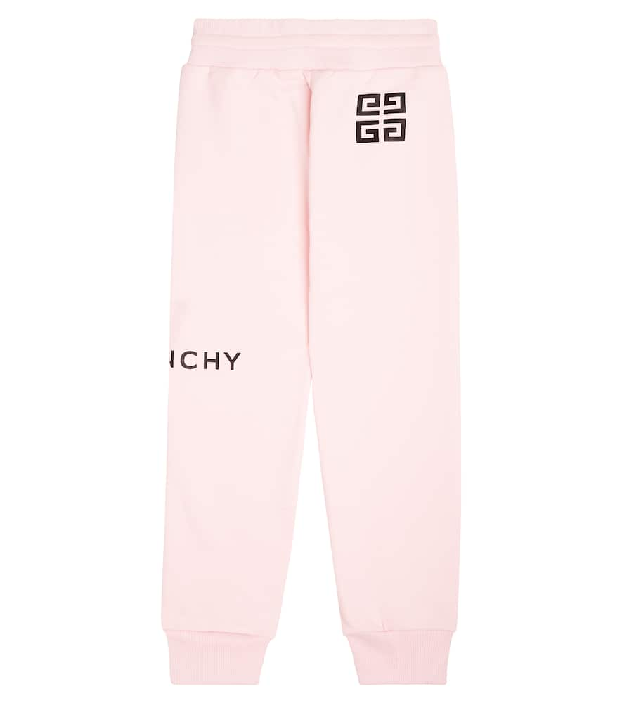 Shop Givenchy Logo Cotton-blend Jersey Sweatpants In Pink