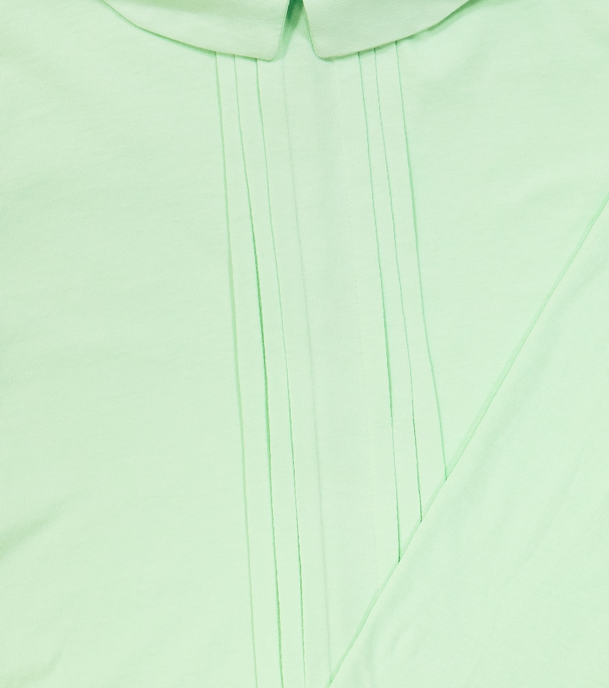 Morley Tonia Pleated Cotton Jersey Top In Green
