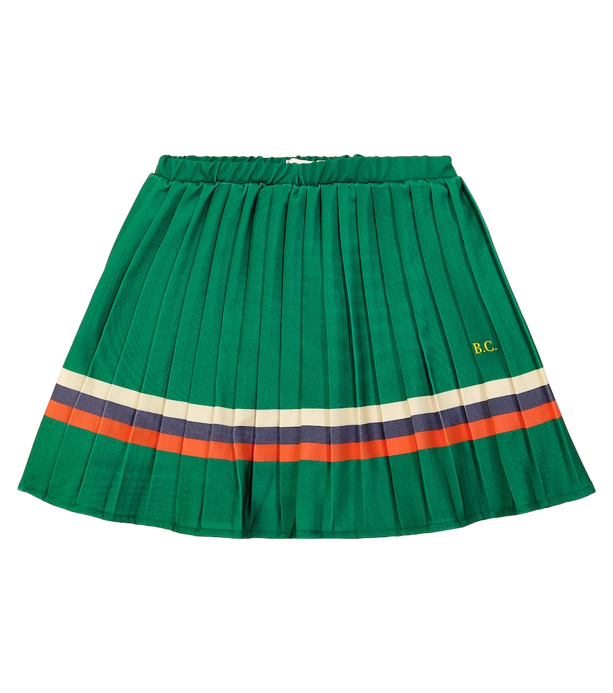 Bobo Choses Girl's Striped Pleated Woven Skirt In Grey