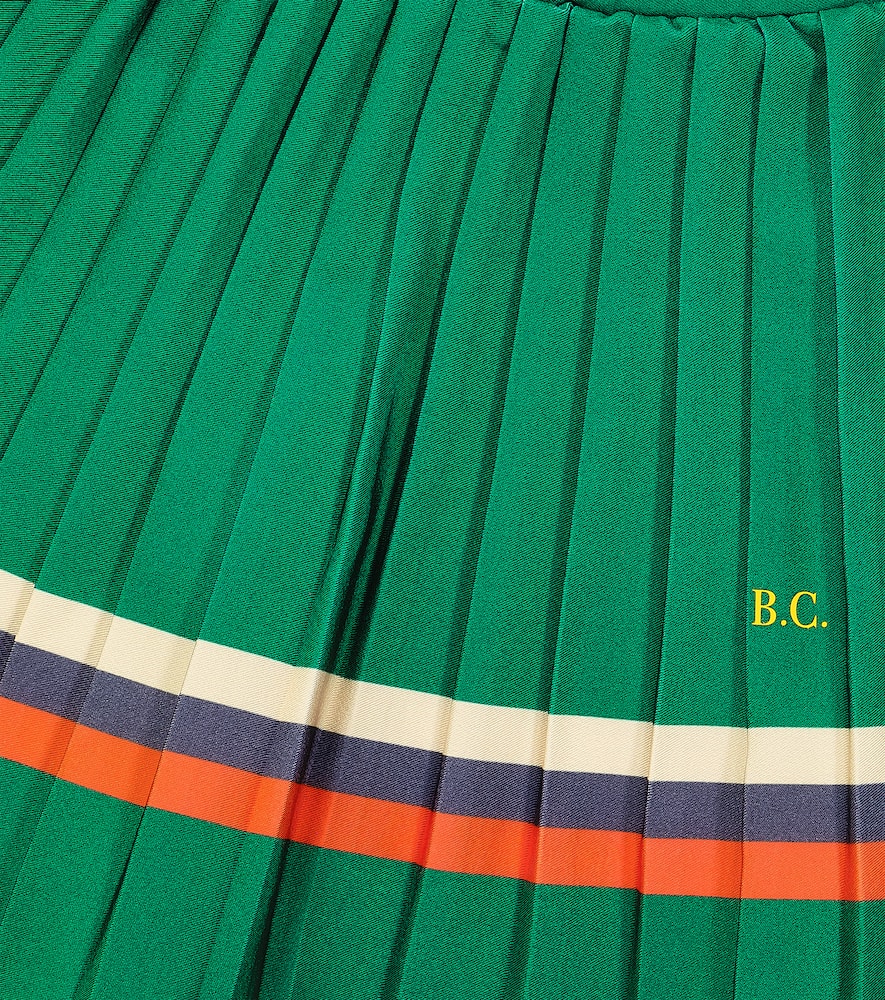 Bobo Choses Girl's Striped Pleated Woven Skirt In Grey