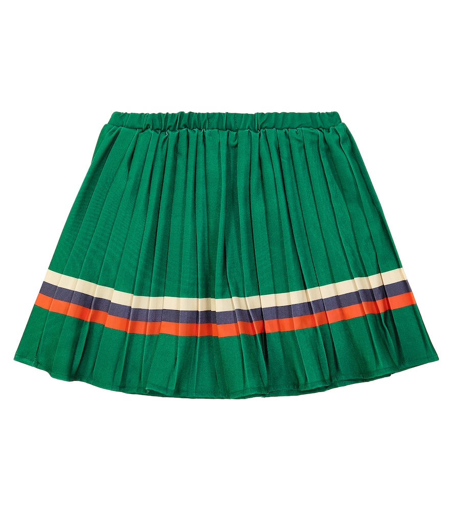 Bobo Choses Girl's Striped Pleated Woven Skirt In Grey