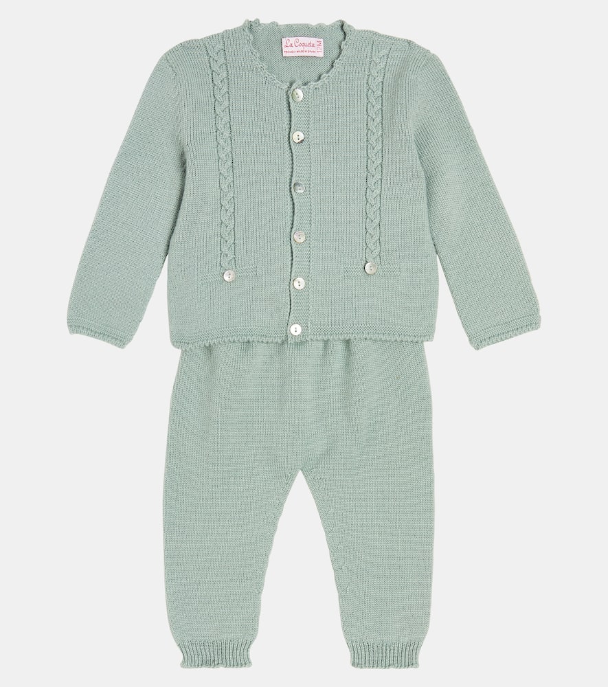La Coqueta Baby Set Zas Aus Cardigan Und Hose In Green