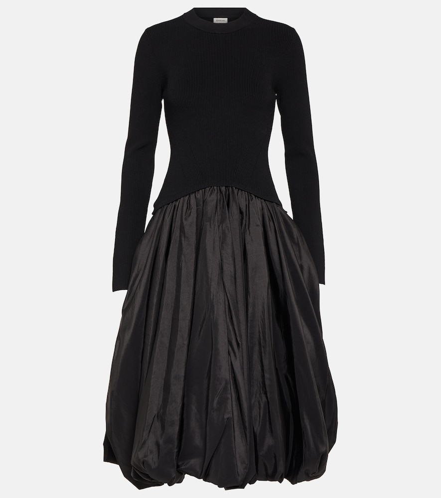 Kenlie Taffeta-Trimmed Midi Dress