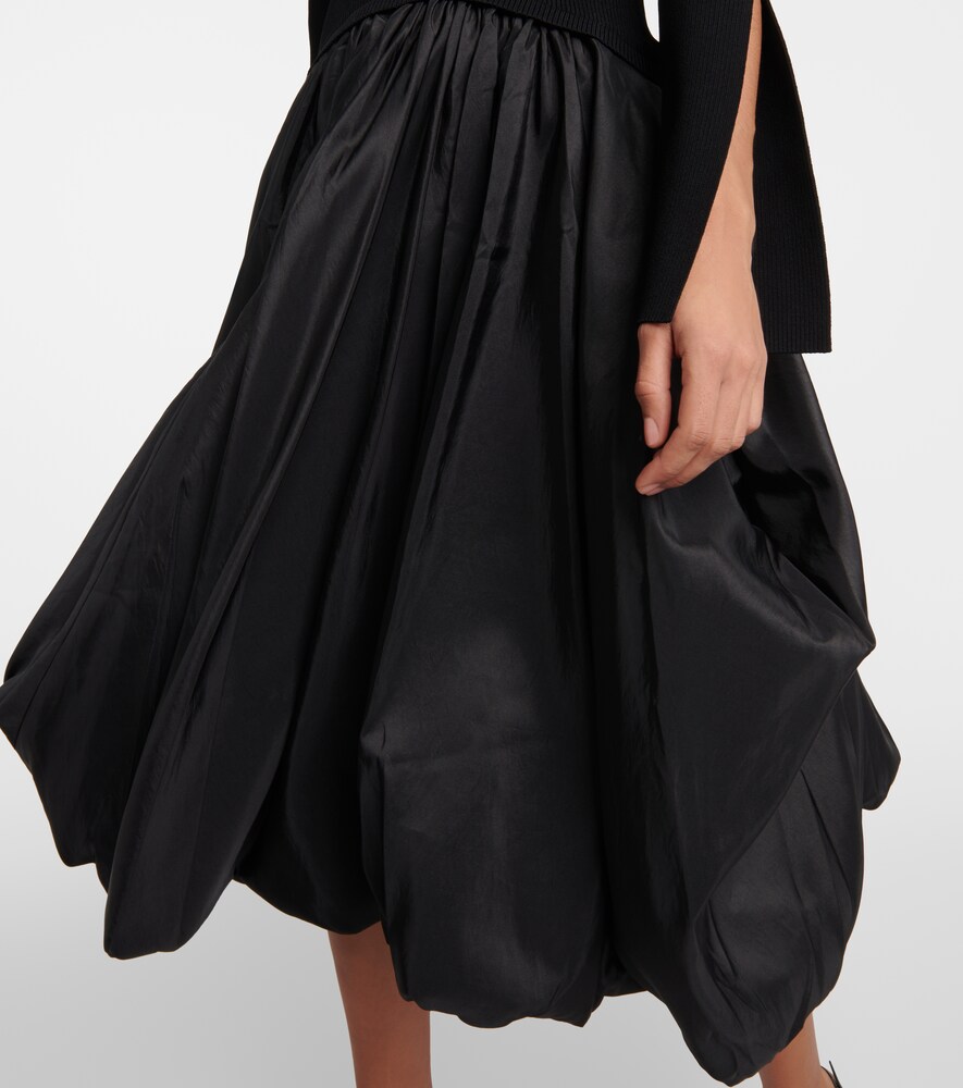Kenlie Taffeta-Trimmed Midi Dress