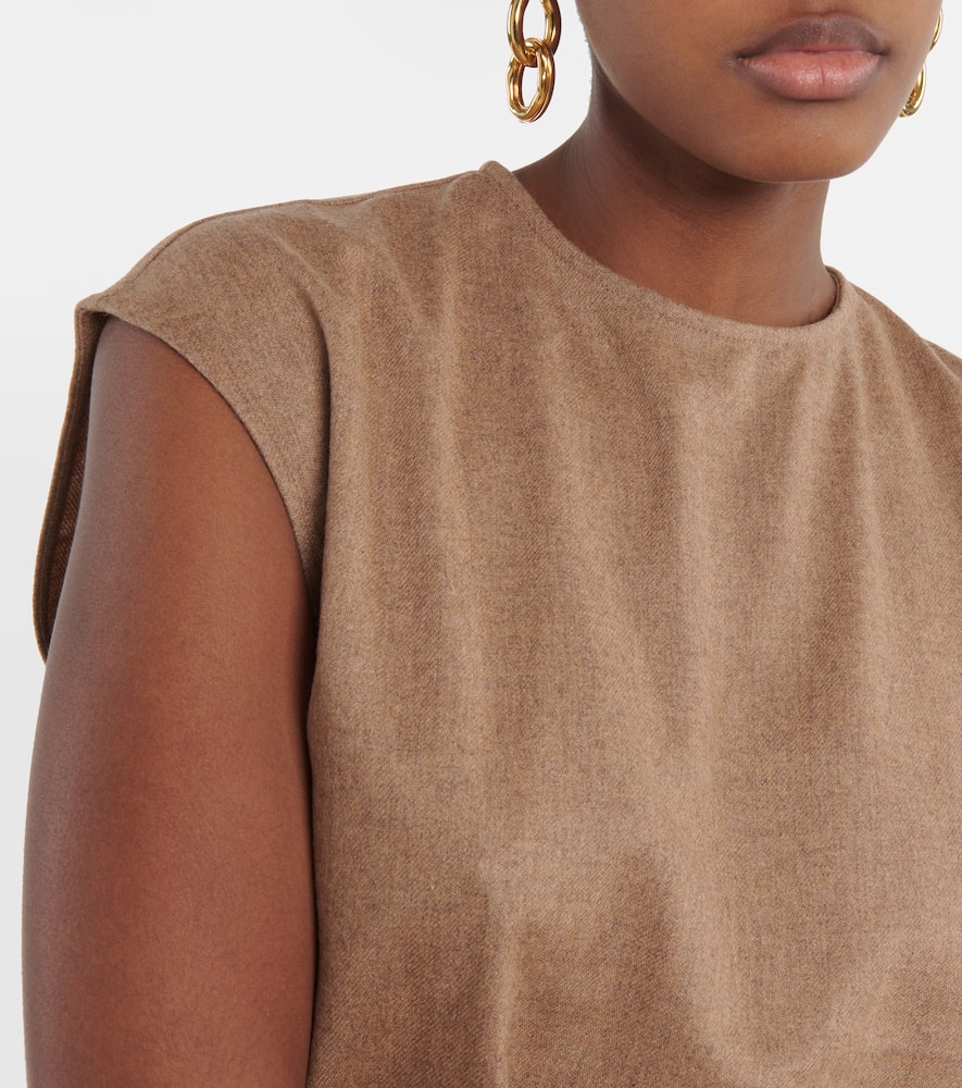 Shop Asceno Wool And Cashmere Top In Beige