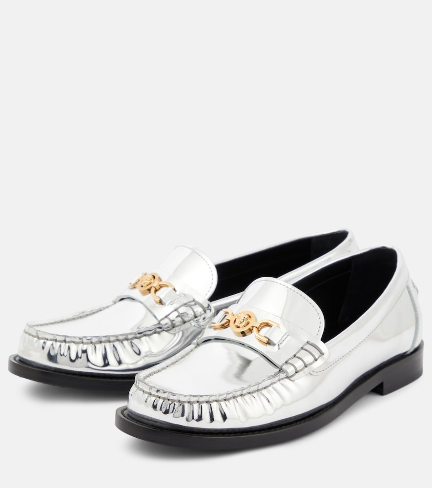  Versace Versace Loafers Medusa '95 Aus Metallic-leder 