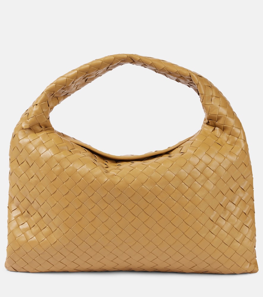 Bottega Veneta Hop Small Intrecciato Leather Tote In Brown