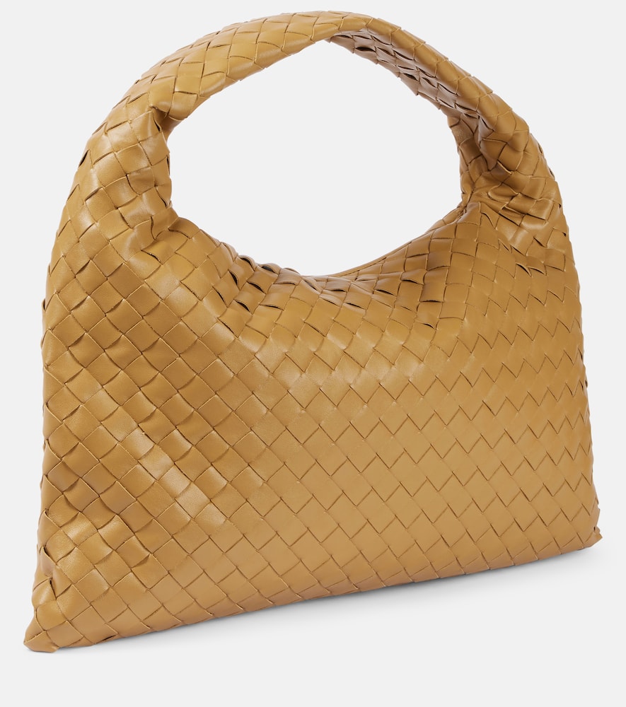 Bottega Veneta Hop Small Intrecciato Leather Tote In Brown