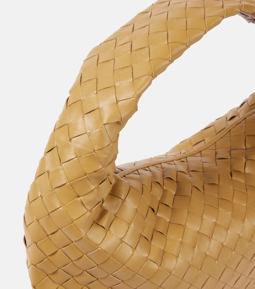 Bottega Veneta Hop Small Intrecciato Leather Tote In Brown
