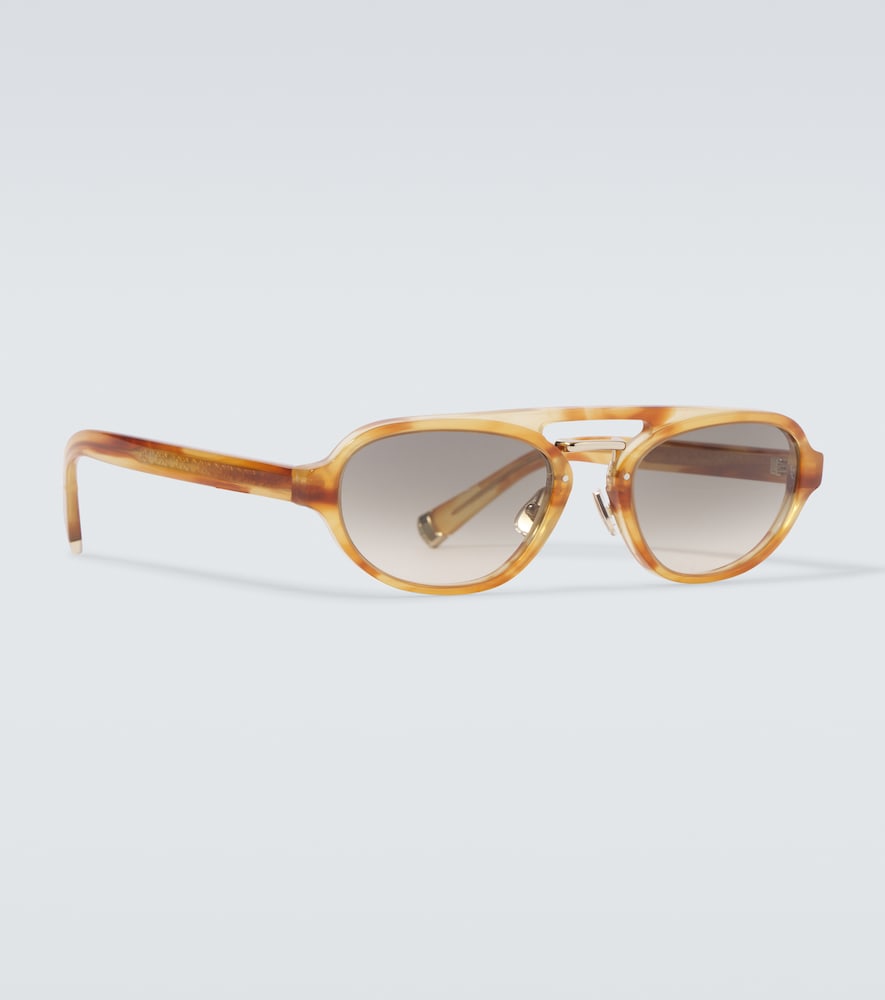  Brunello Cucinelli Brunello Cucinelli Tortoiseshell-effect Browline Sunglasses 