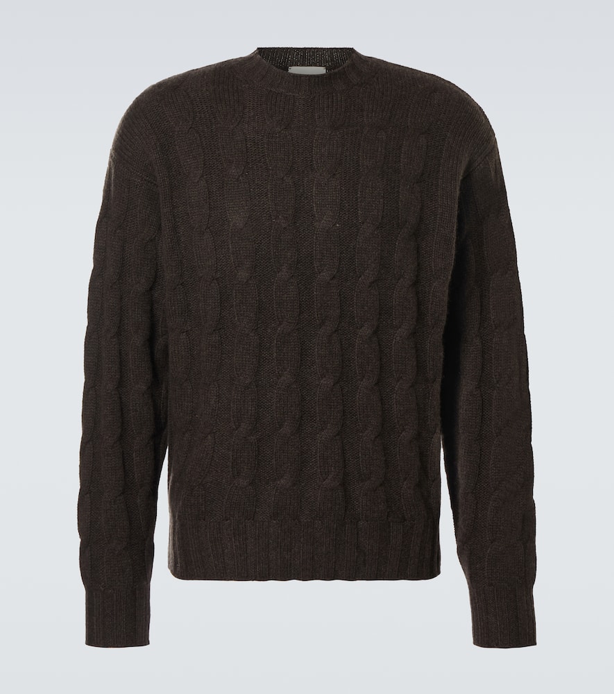Le Kasha Cable-knit Cashmere Sweater In Brown