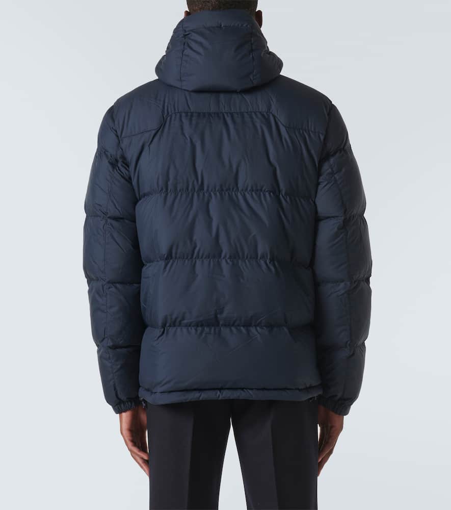 Polo Ralph Lauren Quilted Blue Bomber Jacket In Black