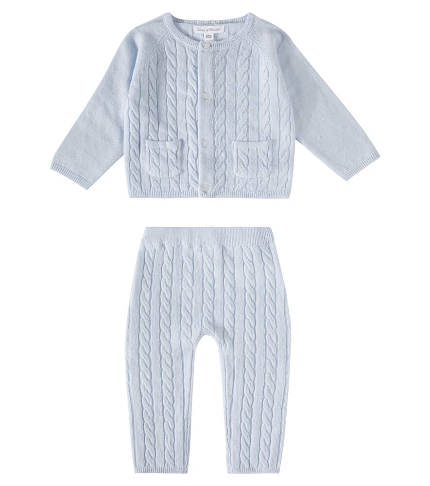 Tartine et Chocolat Baby wool and cashmere cardigan and pants set