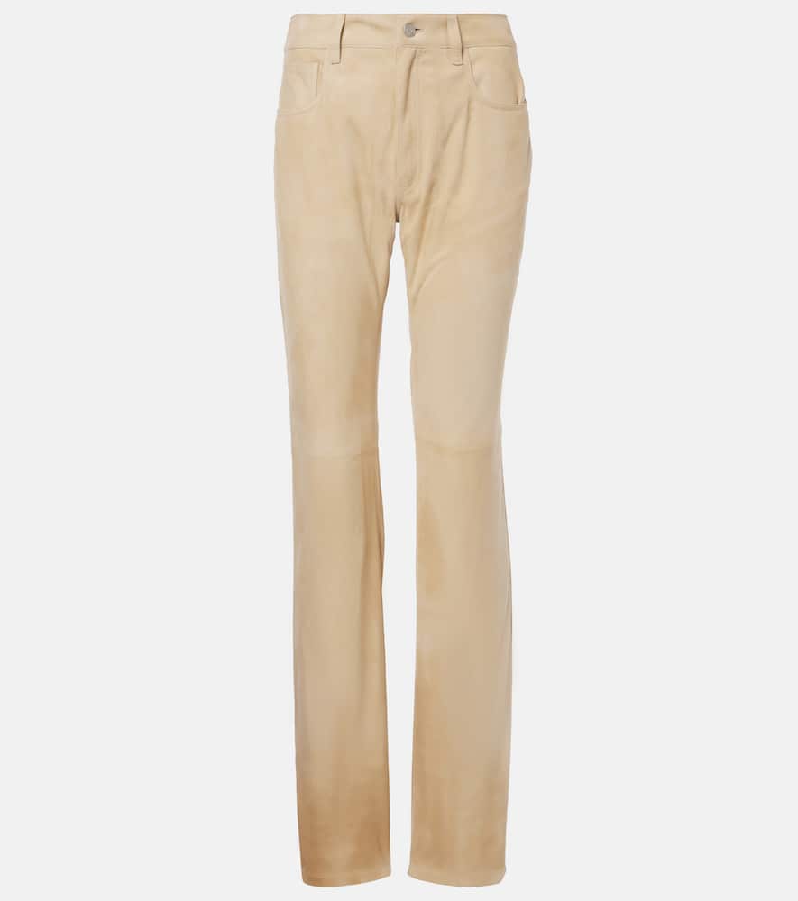 Scottie low-rise leather straight pants