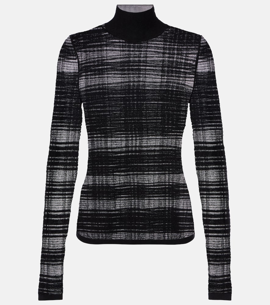 Proenza Schouler White Label Stefanie Plaid Cotton-blend Sweater In Black