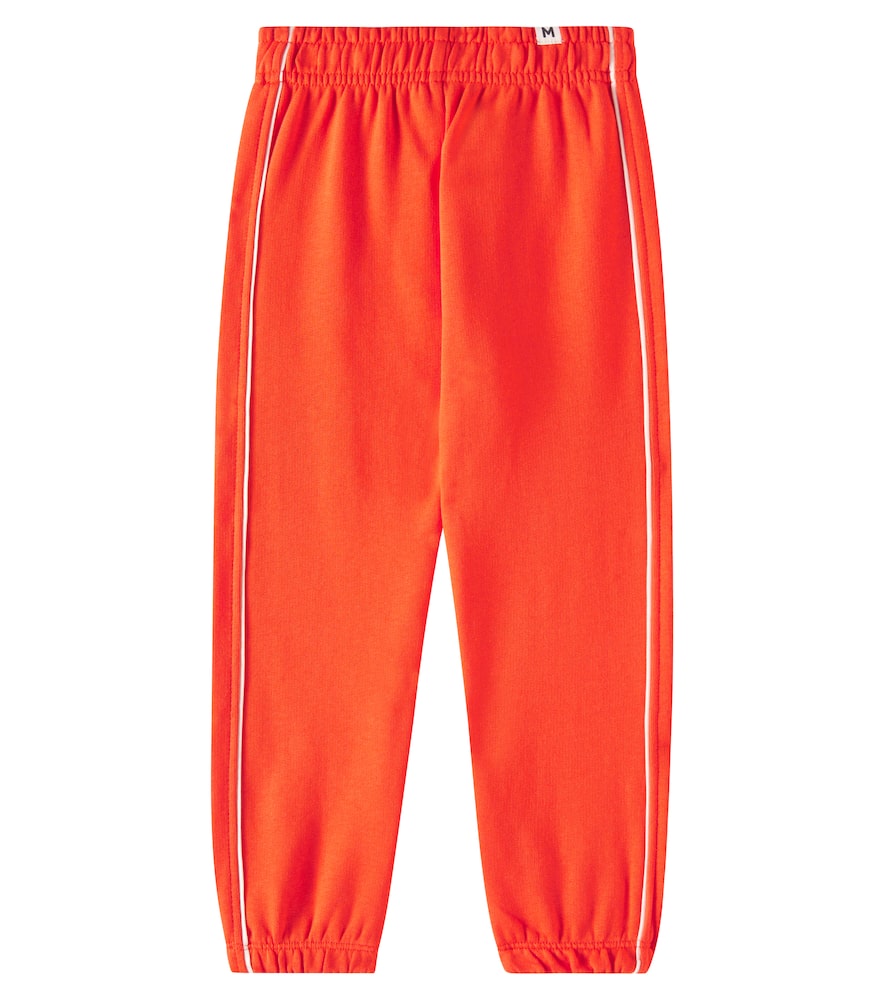 Mini Rodini Piping Cotton Sweatpants In Red
