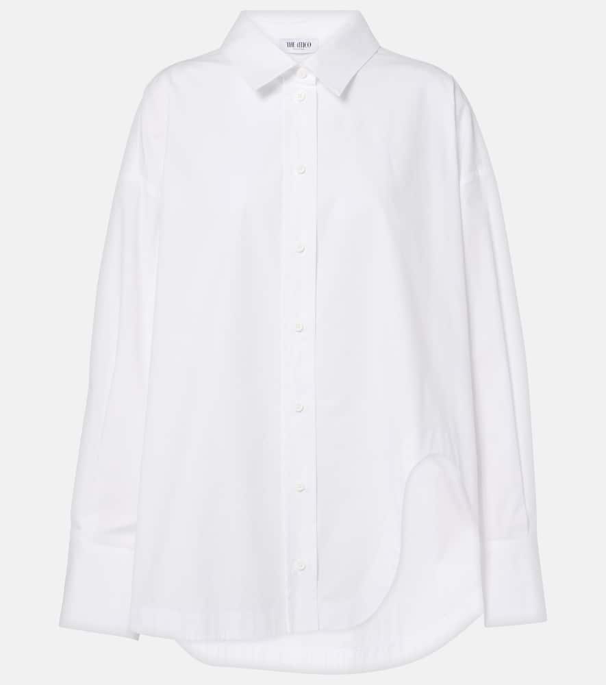 Attico Asymmetric Oversized Shirt In White