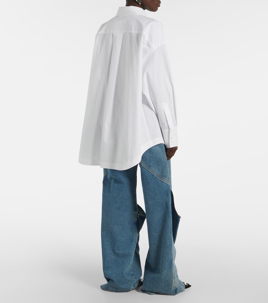 Attico Asymmetric Oversized Shirt In White
