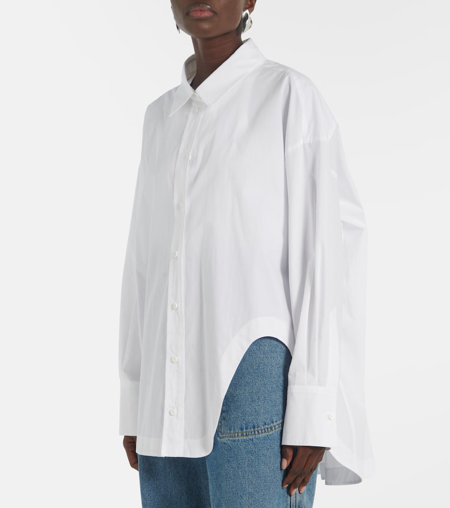 Attico Asymmetric Oversized Shirt In White