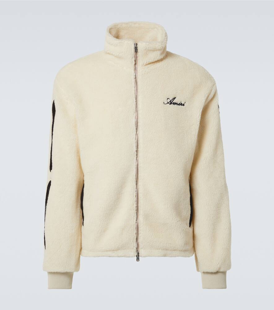 Amiri Bones patch-appliqué fleece jacket