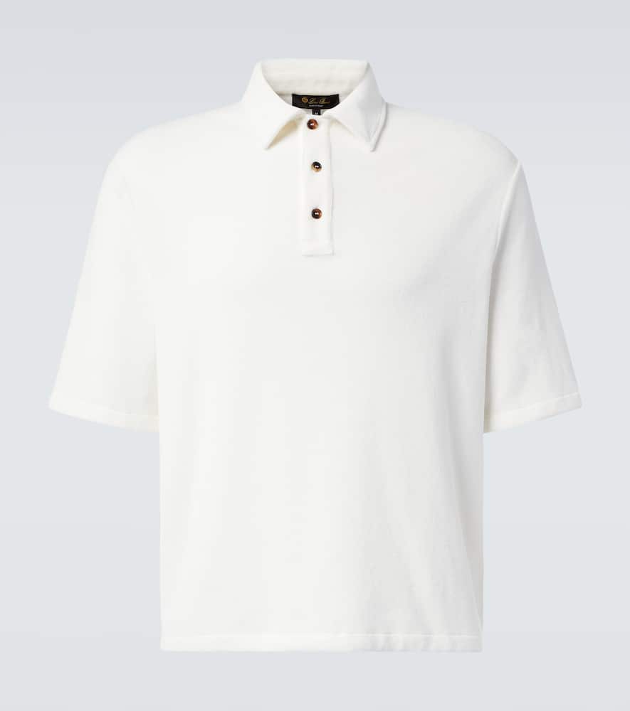 Murano cotton and silk velour polo shirt