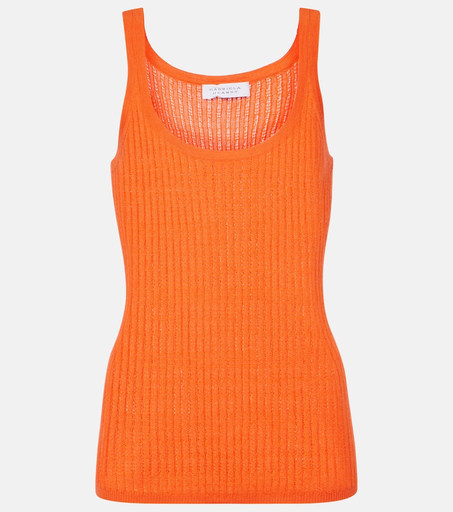 Nevin pointelle cashmere and silk tank top