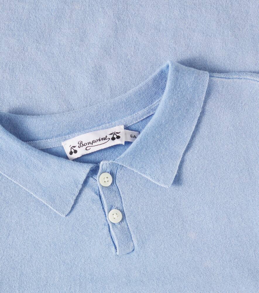Bonpoint Fernando Cotton Polo Top In Blue