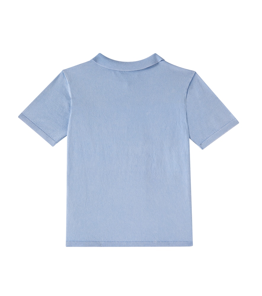 Bonpoint Fernando Cotton Polo Top In Blue