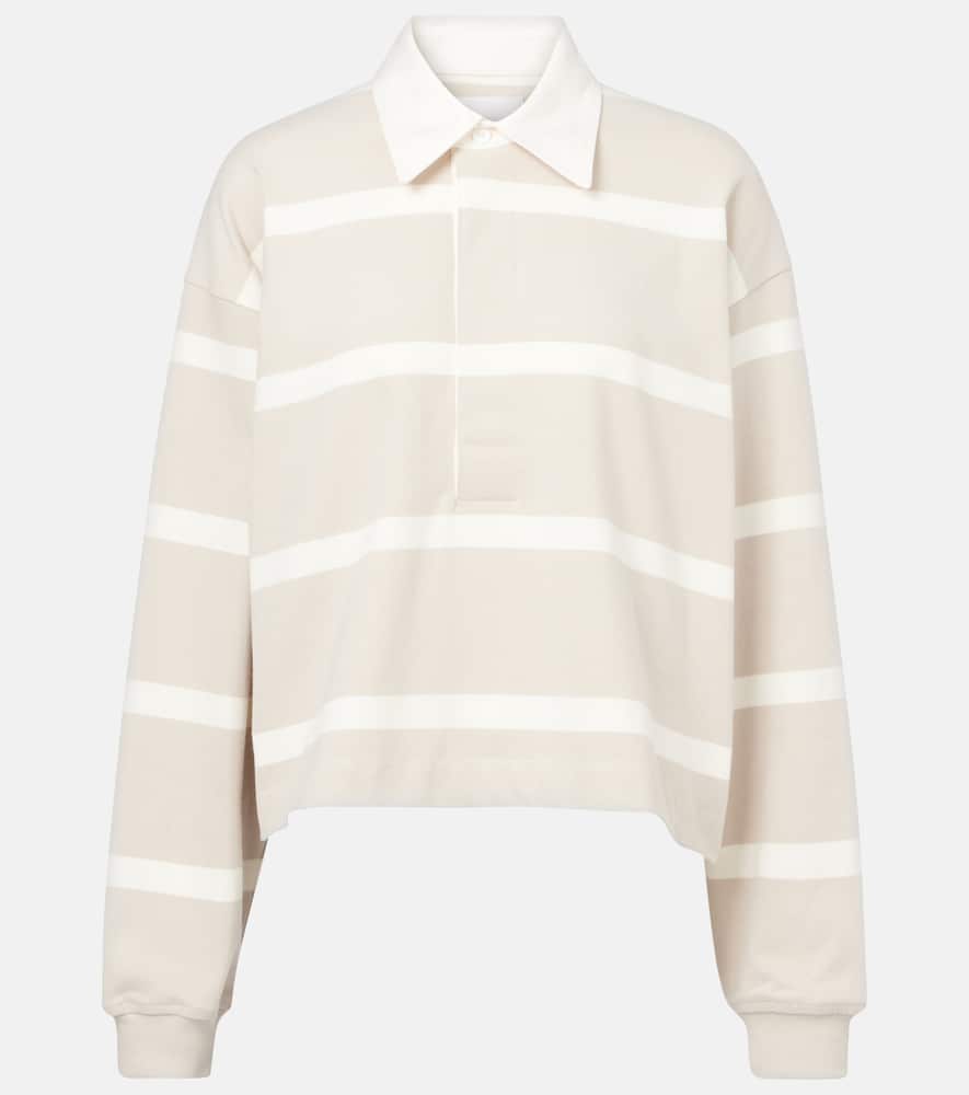 Aris striped cotton polo shirt