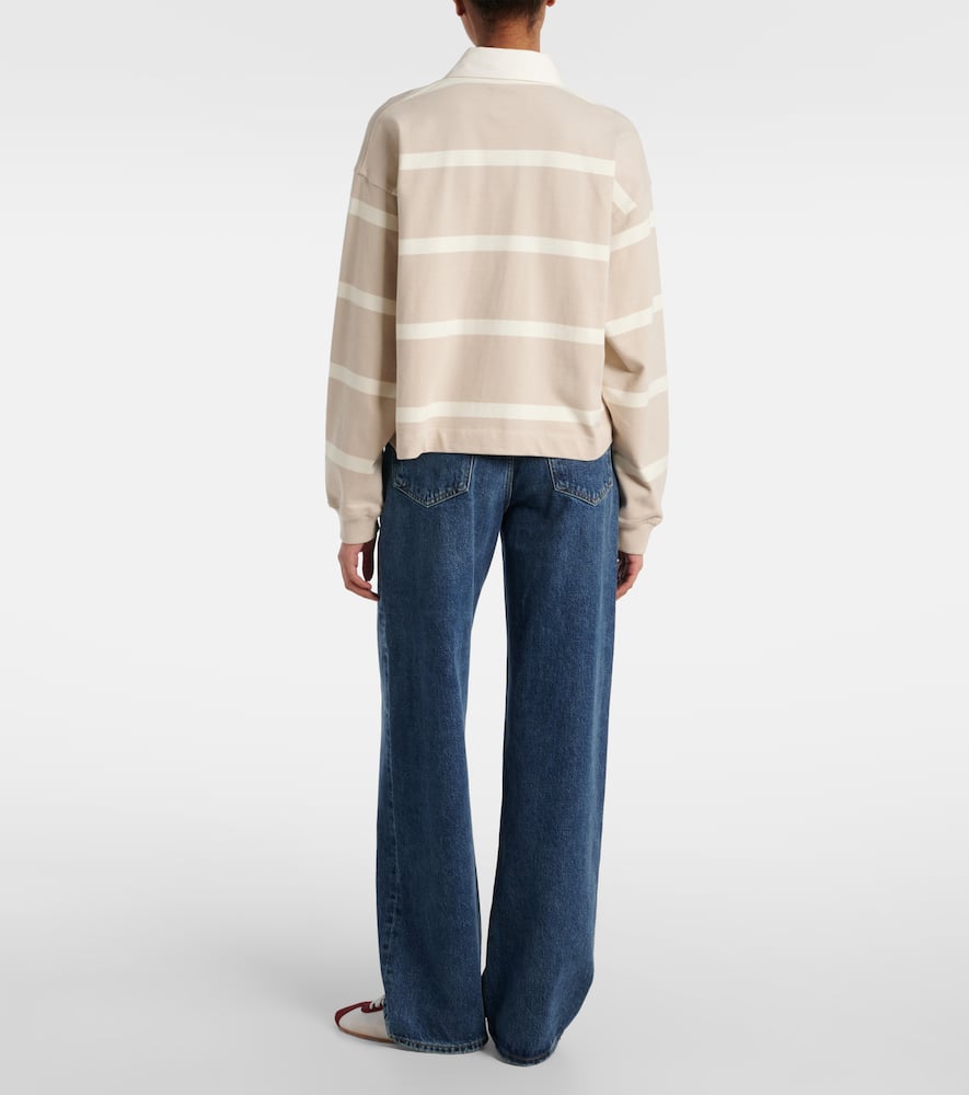 Citizen Of Humanity Aris Rugby Top In Sandatlas Pashmina Stripe In Multicoloured