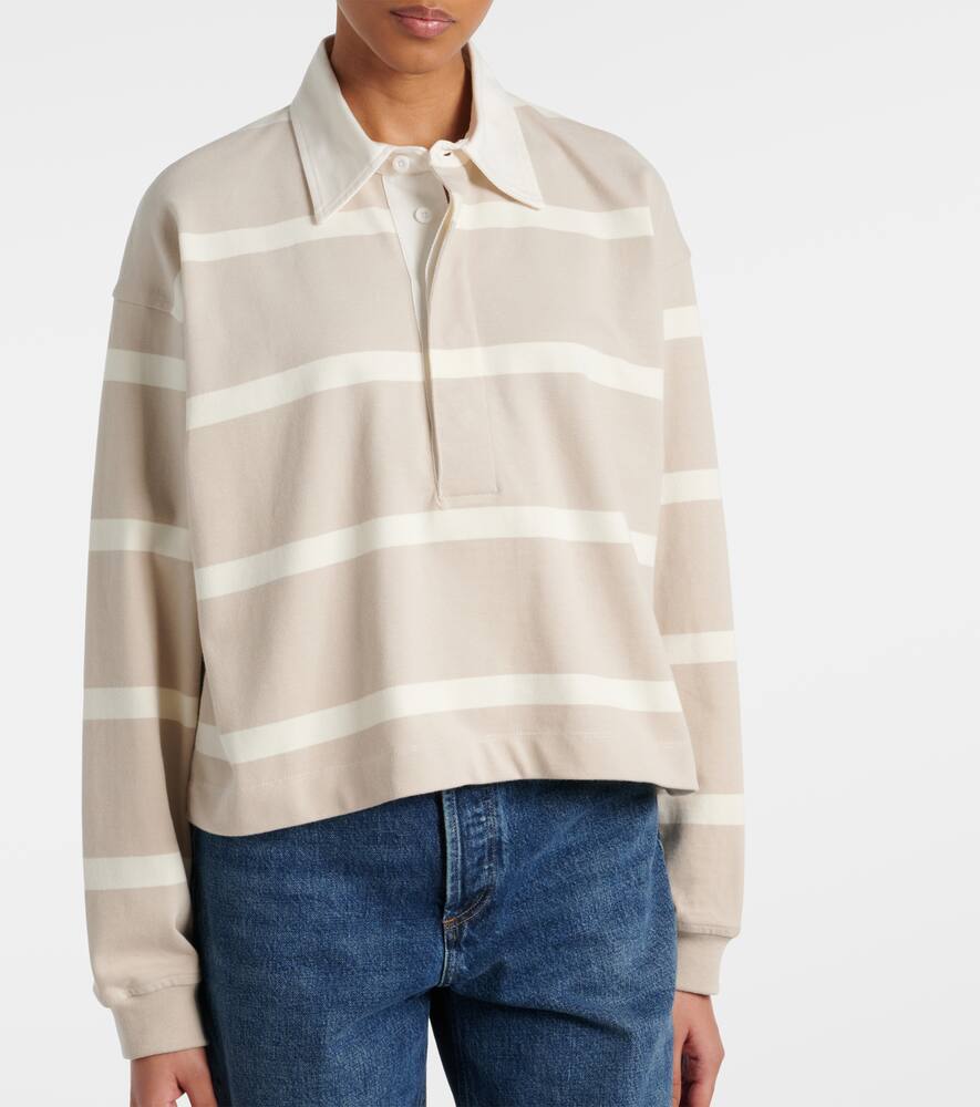 Citizen Of Humanity Aris Rugby Top In Sandatlas Pashmina Stripe In Multicoloured
