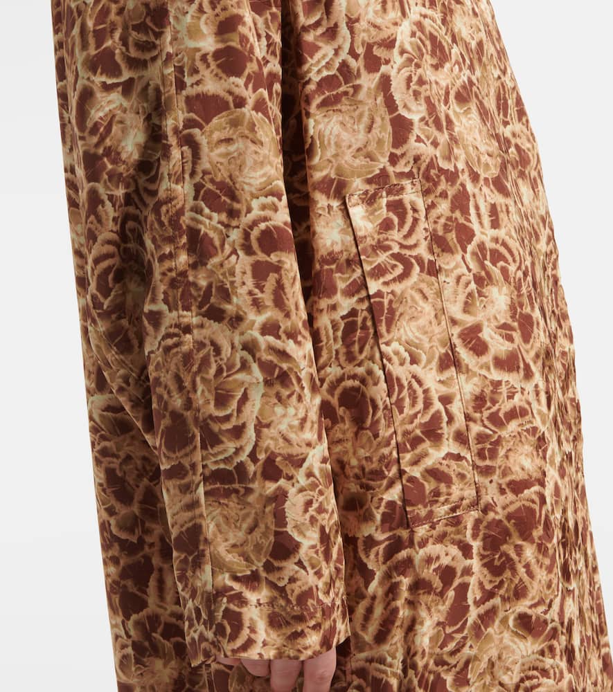 Dries Van Noten Leopard-print Coat In Brown