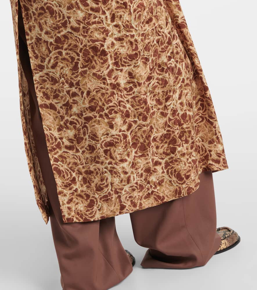 Dries Van Noten Leopard-print Coat In Brown