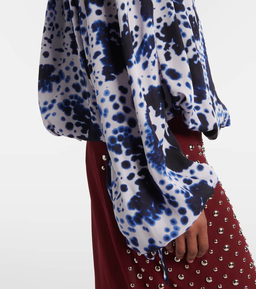 Shop Dries Van Noten Printed Blouse In White