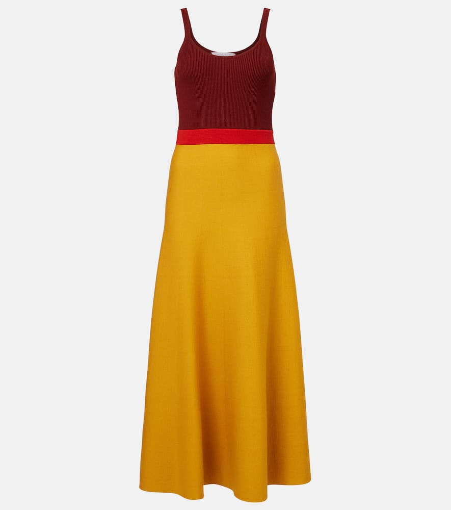 Flaminius colorblocked wool maxi dress