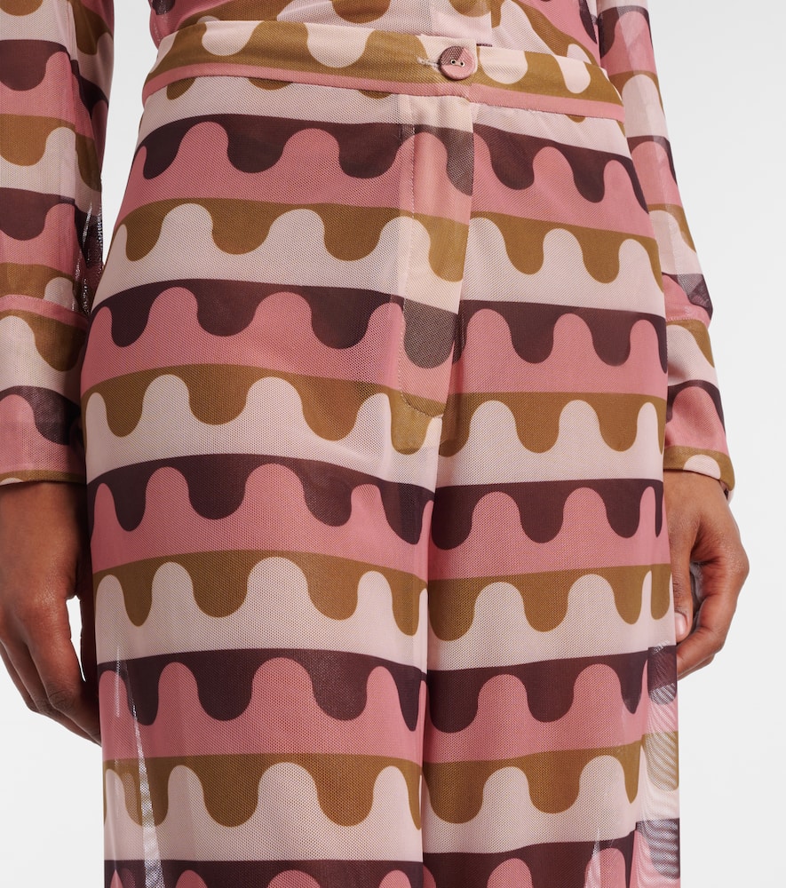 Adriana Degreas Giardino Printed Straight Pants In Multicoloured