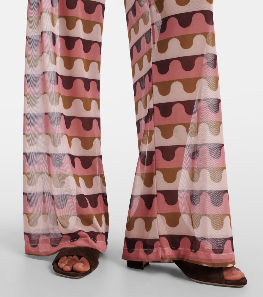Adriana Degreas Giardino Printed Straight Pants In Multicoloured