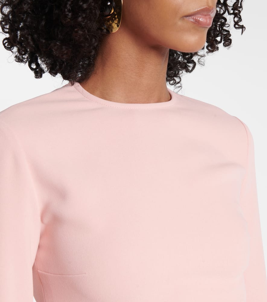 Solace London Della Draped Gown In Pink