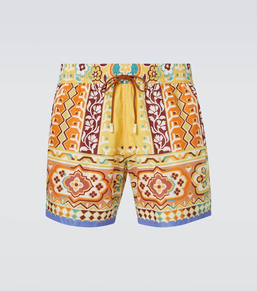 Printed swim trunks