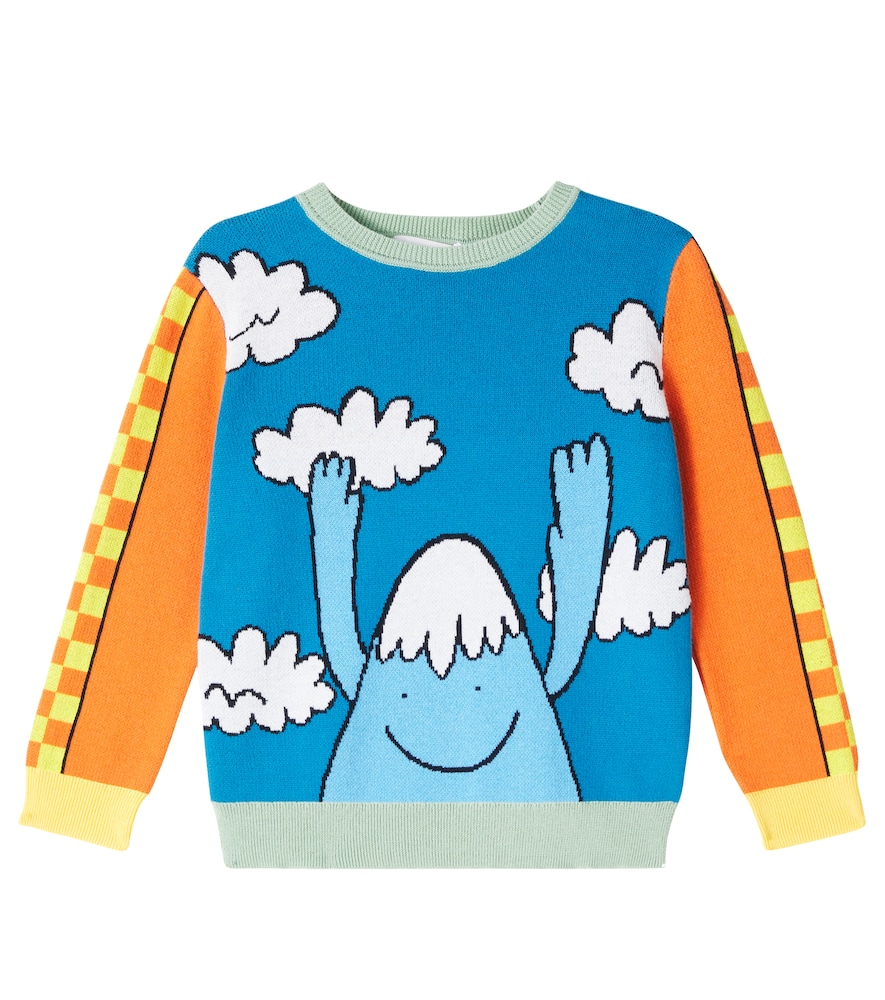 Stella Mccartney Printed Cotton Sweater In Multi