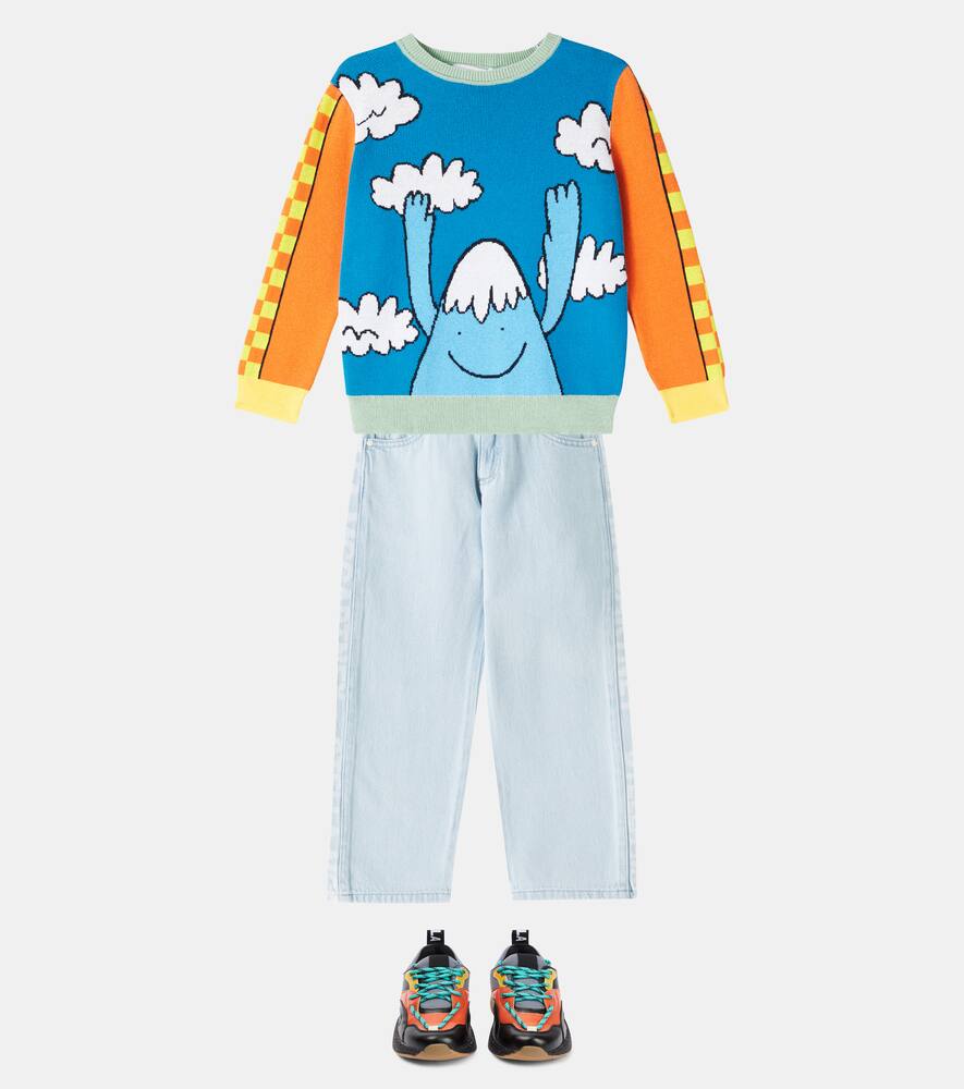 Stella Mccartney Printed Cotton Sweater In Multi