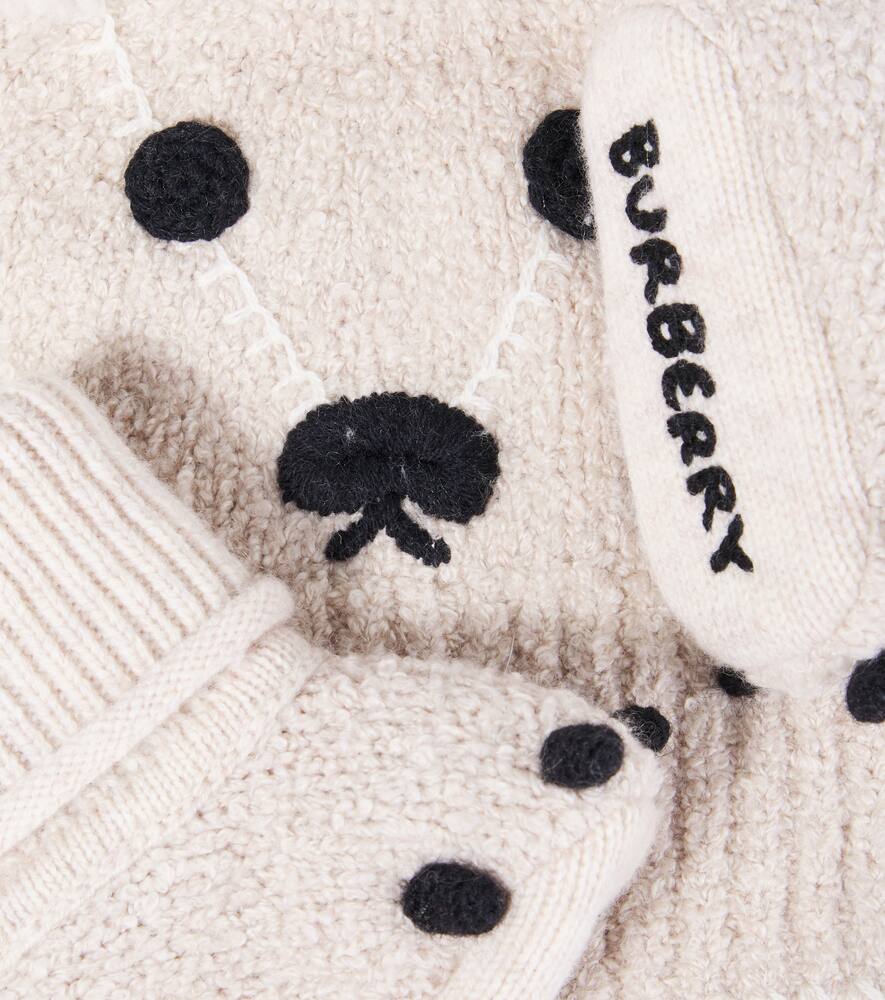 Burberry Baby Set Of Cotton-blend Beanie And Booties In Neutral