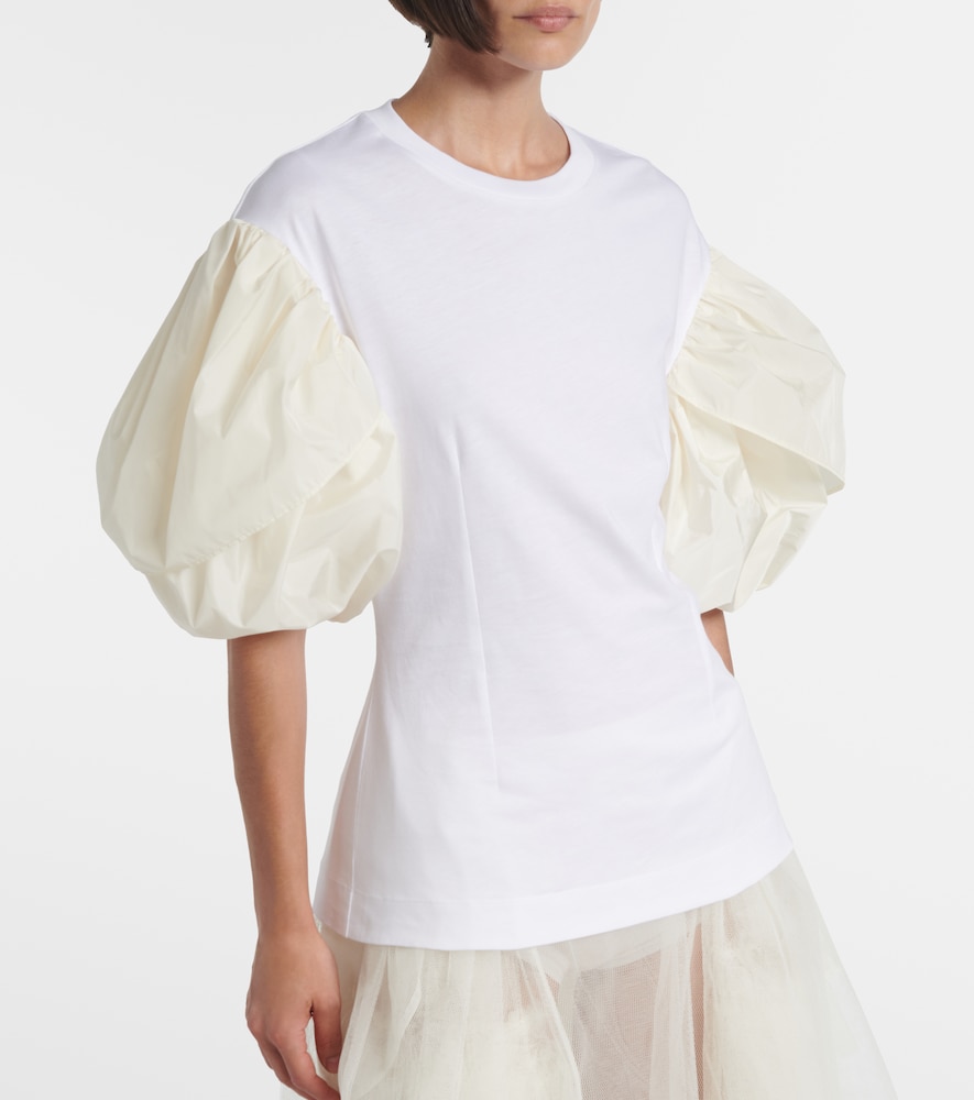 Puff-Sleeve Cotton Jersey T-Shirt