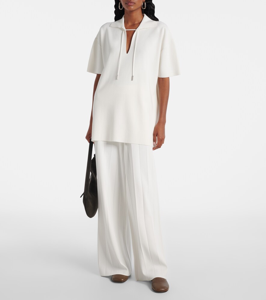 Max Mara Lama crêpe wide-leg pants