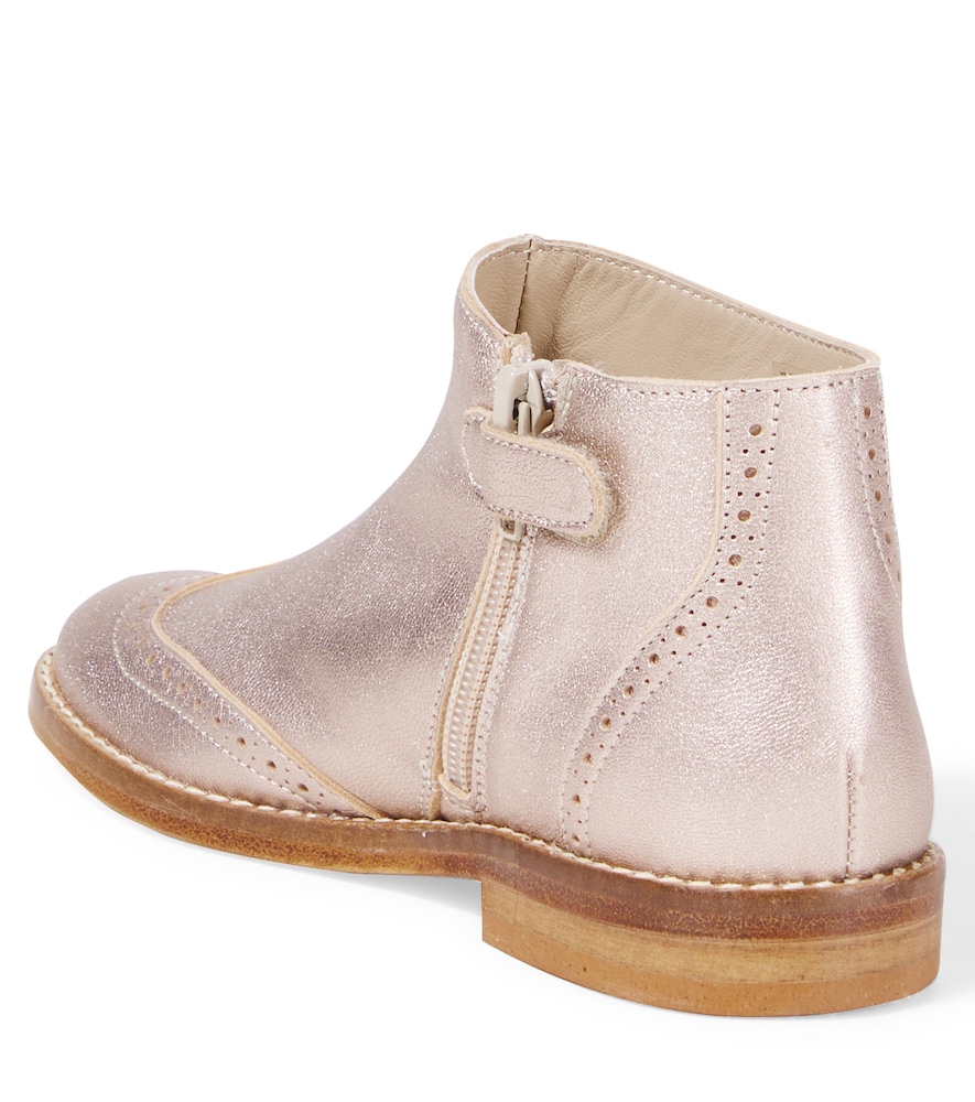  Bonpoint Bonpoint Ankle Boots Jannete Aus Metallic-leder 
