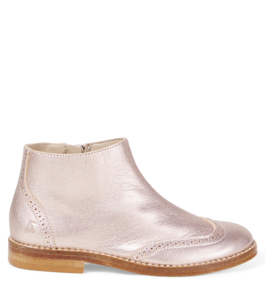  Bonpoint Bonpoint Ankle Boots Jannete Aus Metallic-leder 