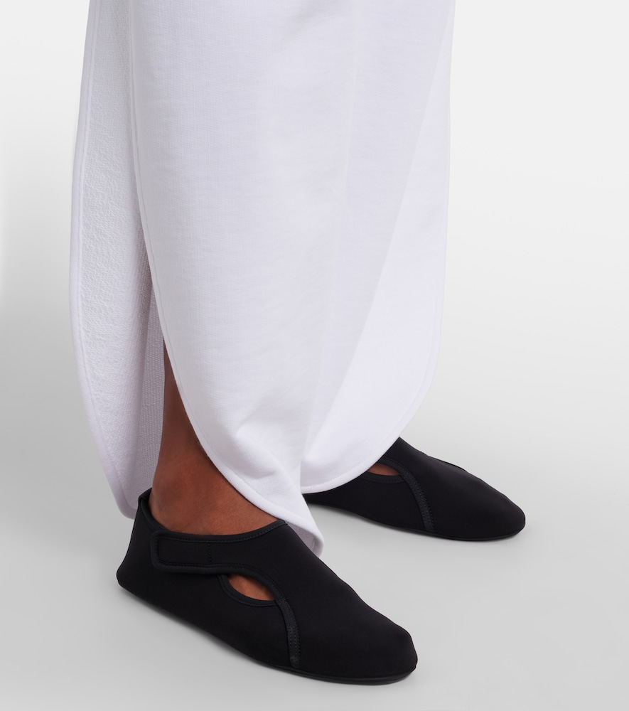 Alaïa Flex leather-trimmed ballet flats