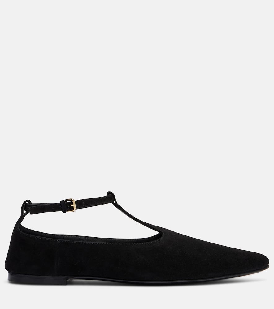 A.emery A. Emery Ward Suede Mary Jane Flats In Black