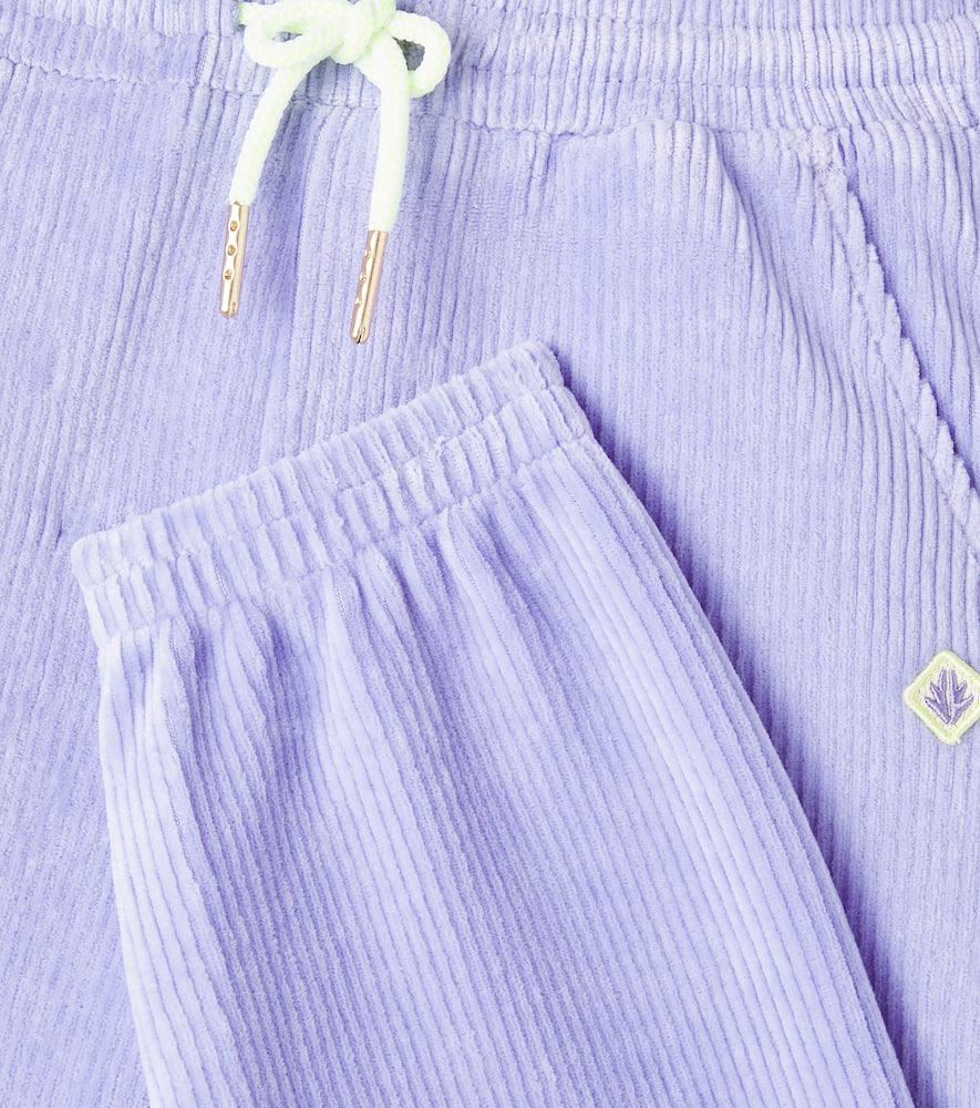 Scotch & Soda Cotton-blend Corduroy Sweatpants In Purple