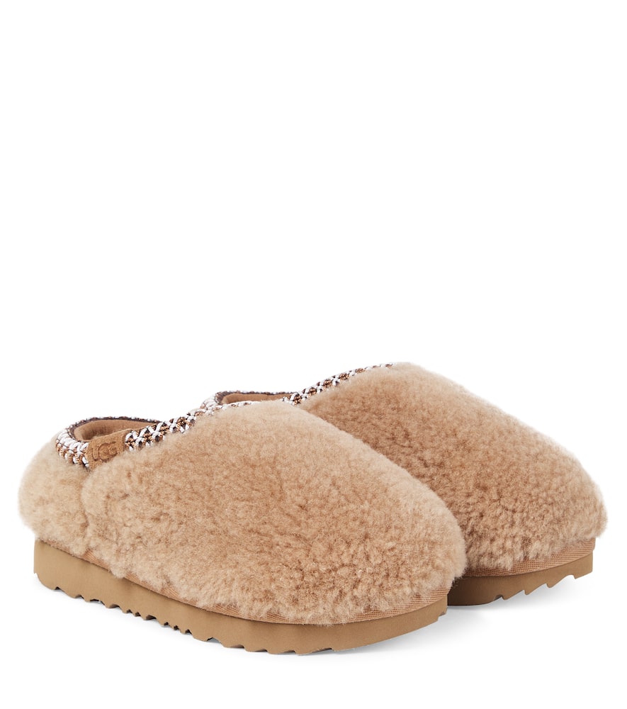 Ugg Tasman Curly Maxi Shearling Slip-on Shoes In Brown
